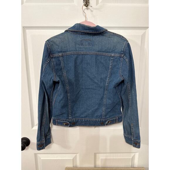 Levi’s 2 Pocket Blue Denim Stretch Blank Red Tab Trucker Jacket, M - Picture 9 of 9